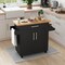 Costway Rolling Kitchen Island Cart Storage Cabinet w/ Towel & Spice Rack White\Black\Cherry\Gray